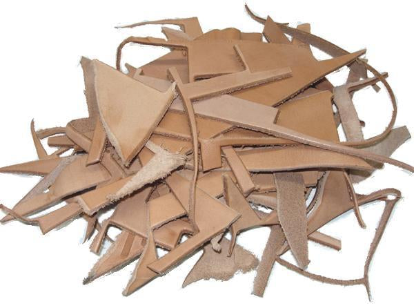 Assorted Veggie Tanned Leather Various Toy Parts - Assorted Pieces Bulk Pack - 0.4 lbs