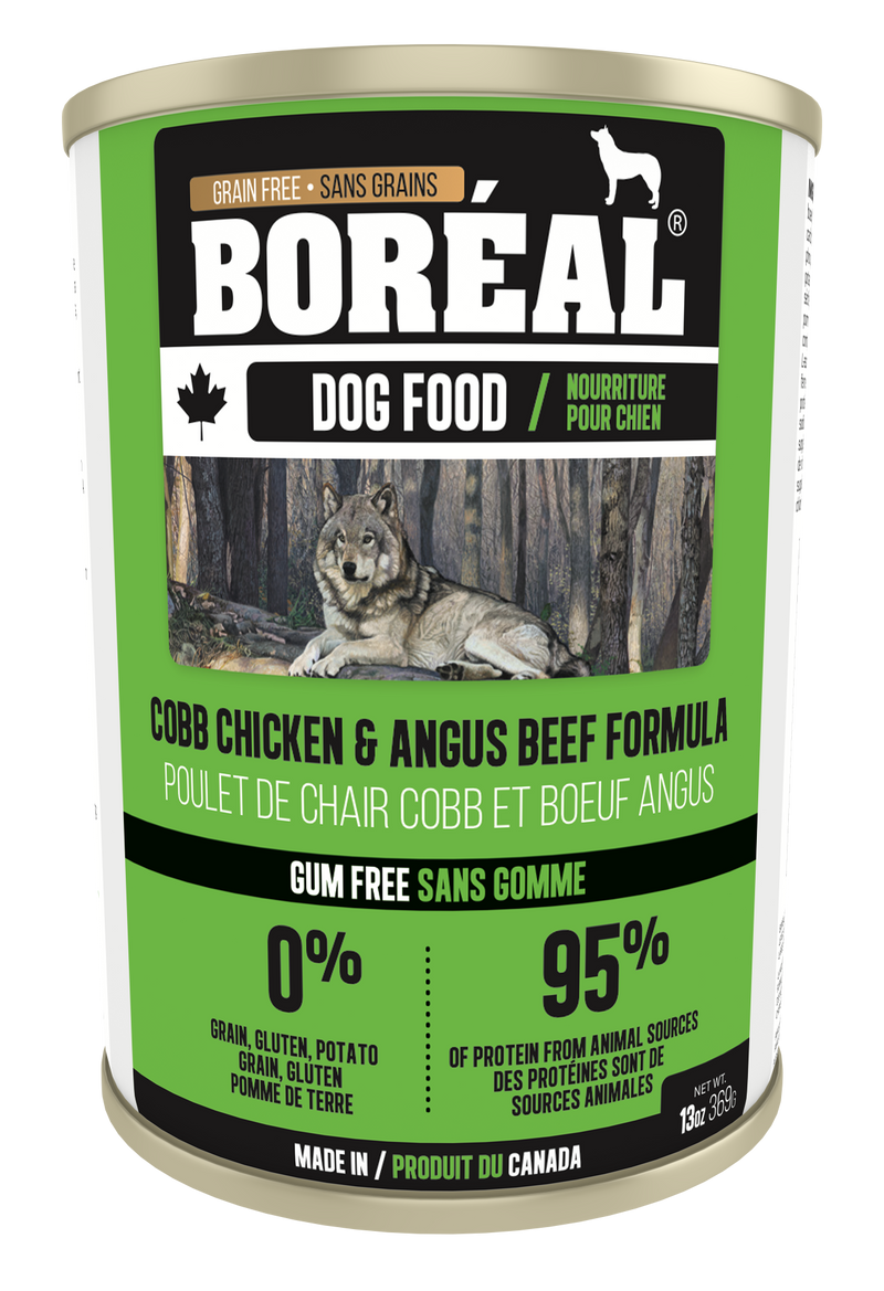 BORÉAL Cobb Chicken and Angus Beef Formula Dog Food 12x369g