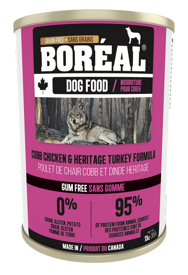 BORÉAL Cobb Chicken and Heritage Turkey Formula Dog Food 12x369g
