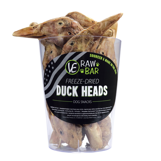 Vital Essentials RAW BAR Freeze-Dried Duck Heads - 20 Count
