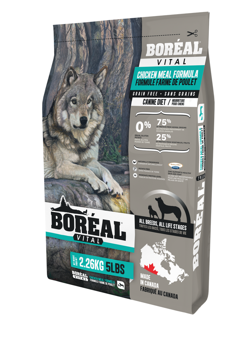 BORÉAL Vital Grain Free Dog Food - Chicken 🍁
