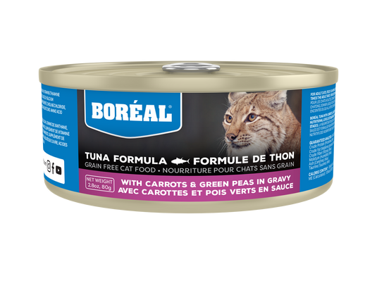 BORÉAL Red Tuna, Carrot & Green Peas in Gravy Wet Cat Food 🍁