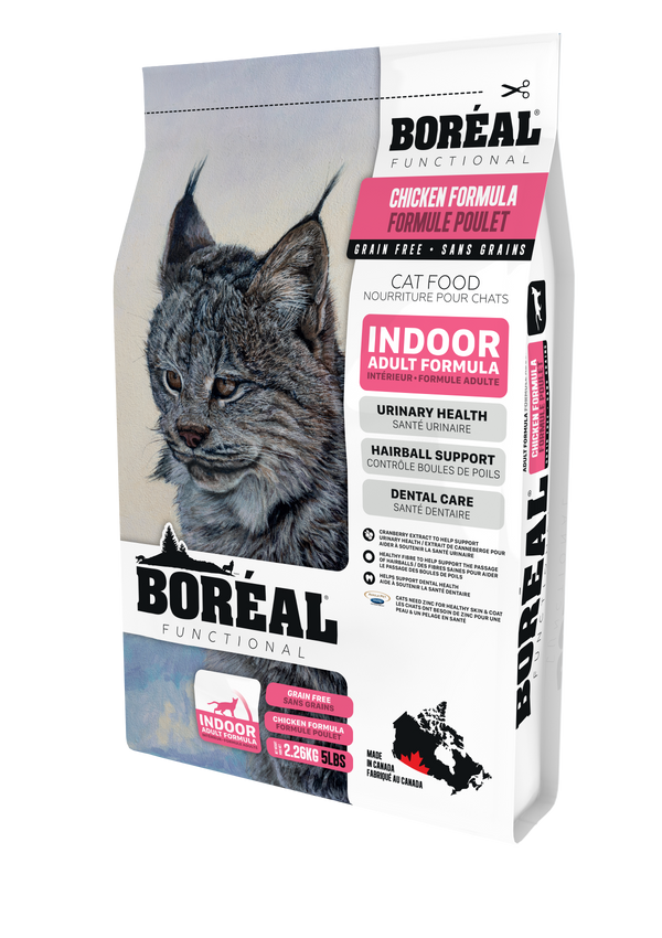 BORÉAL Functional Indoor Grain Free Cat Food Chicken 5 lbs