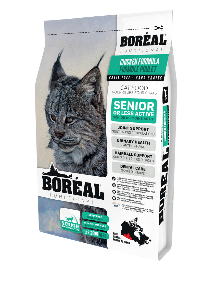 BORÉAL Functional Senior & Less Active Cat Food Chicken 5 lbs 🍁
