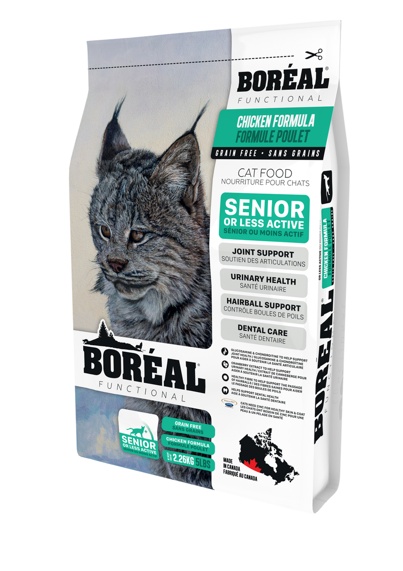 BORÉAL Functional Senior & Less Active Cat Food Chicken 5 lbs