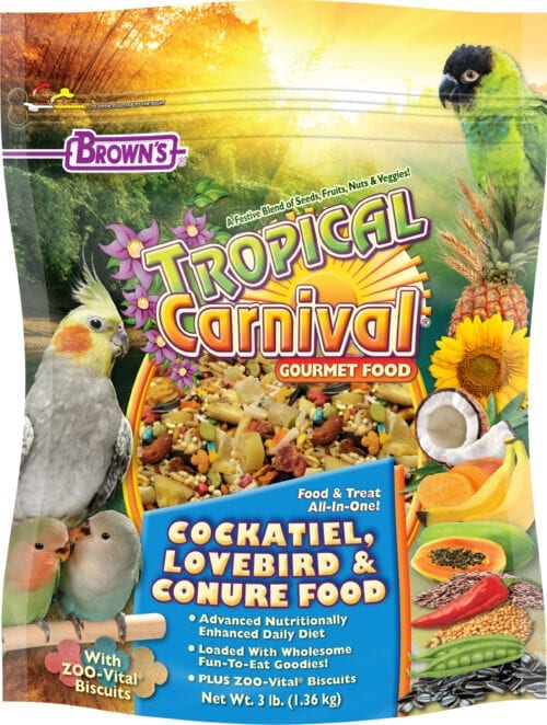 Brown's Tropical Carnival Gourmet Cockatiel Food 3 lbs