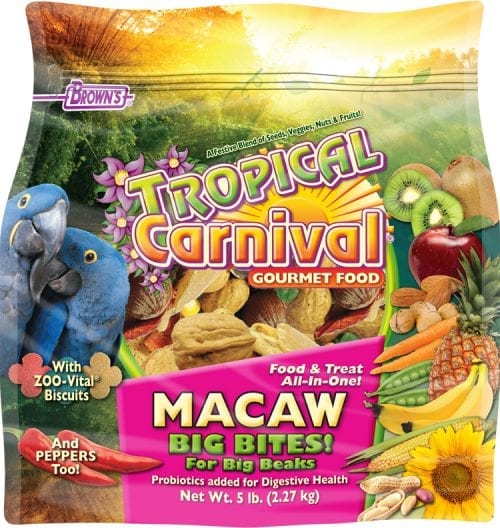 Brown's Tropical Carnival Gourmet Big Bites Macaw Food