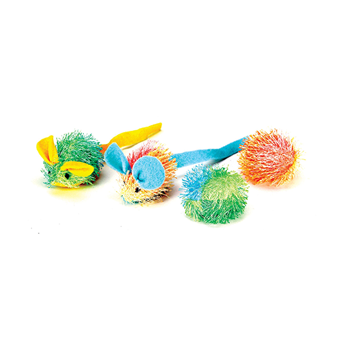 SPOT Stringy Mice Ball w/ Catnip 24 pack