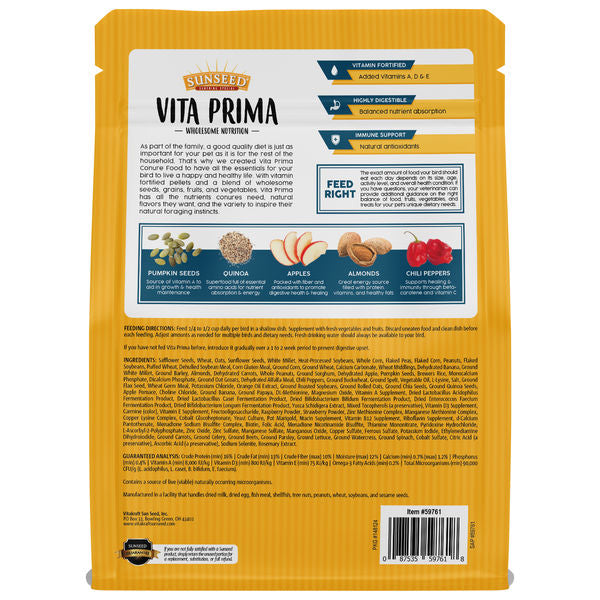 Sunseed Vita Prima Conure Food 3 lb

