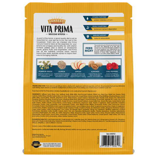 Sunseed Vita Prima Conure Food 3 lb