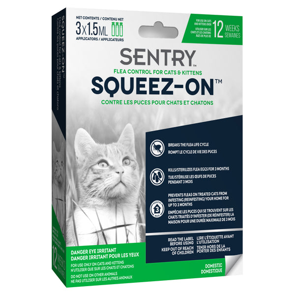Sentry Squeez-On Flea Control for Cats & Kittens
