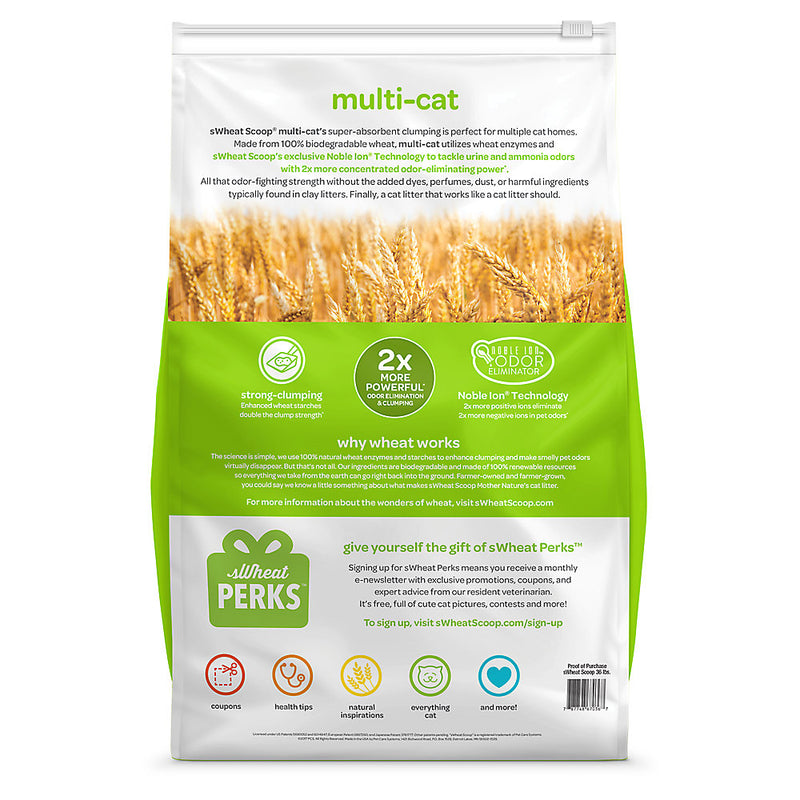 sWheat Scoop Multi-Cat Natural Cat Litter - Clumping
