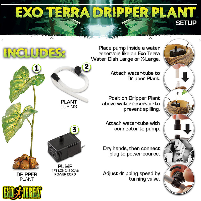 Exo Terra Reptile Dripper Plant System - Small / Large
