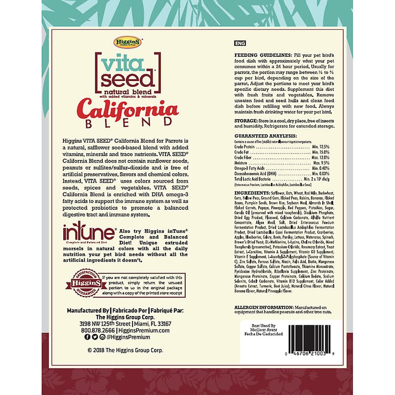 Higgins Vita California Blend Parrot Mix

