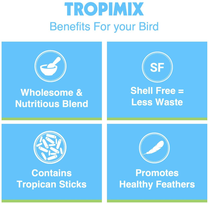 Tropimix Enrichment Diet Formula for Small Parrots - Exotic Wings and Pet Things