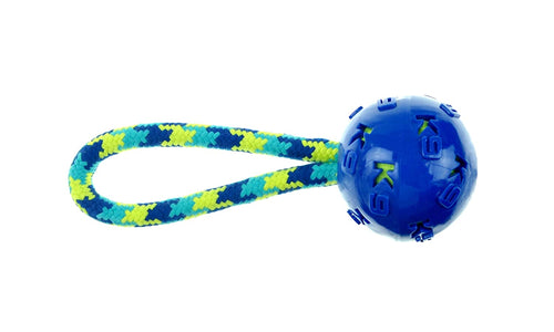 Zeus K9 Fitness Ball Tug with TPR Ball Encasing Tennis Ball 9in