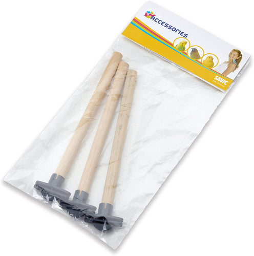 Savic Wooden Bird Perch 3 Pack - Exotic Wings and Pet Things
