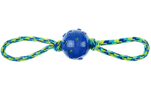 Zeus K9 Fitness Ball Double Tug with TPR Ball Encasing Tennis Ball 16in