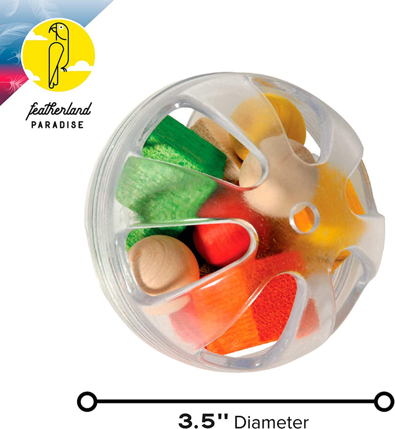 Featherland Paradise Party Ball Foraging Treat/Seed For Parrots Toy