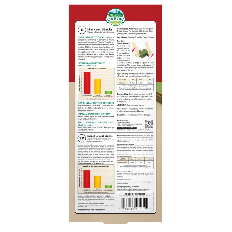Oxbow Western Timothy Harvest Stack Carrot 35 oz
