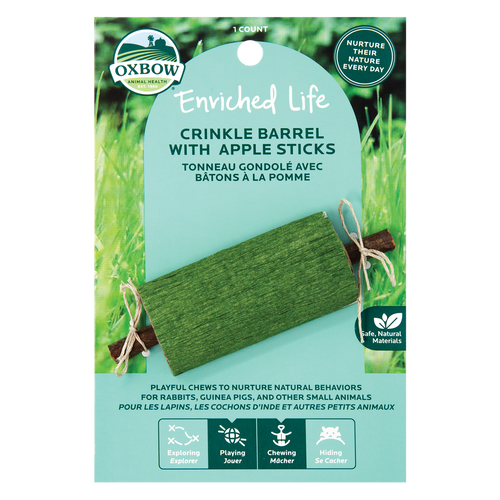Oxbow Enriched Life Crinkle Barrel With Apple Sticks