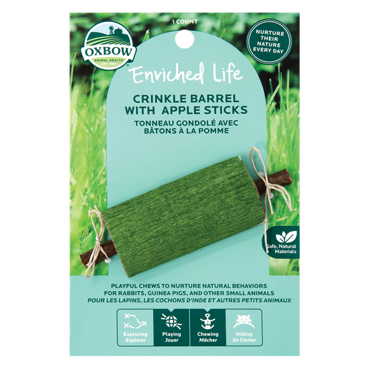 Oxbow Enriched Life Crinkle Barrel With Apple Sticks