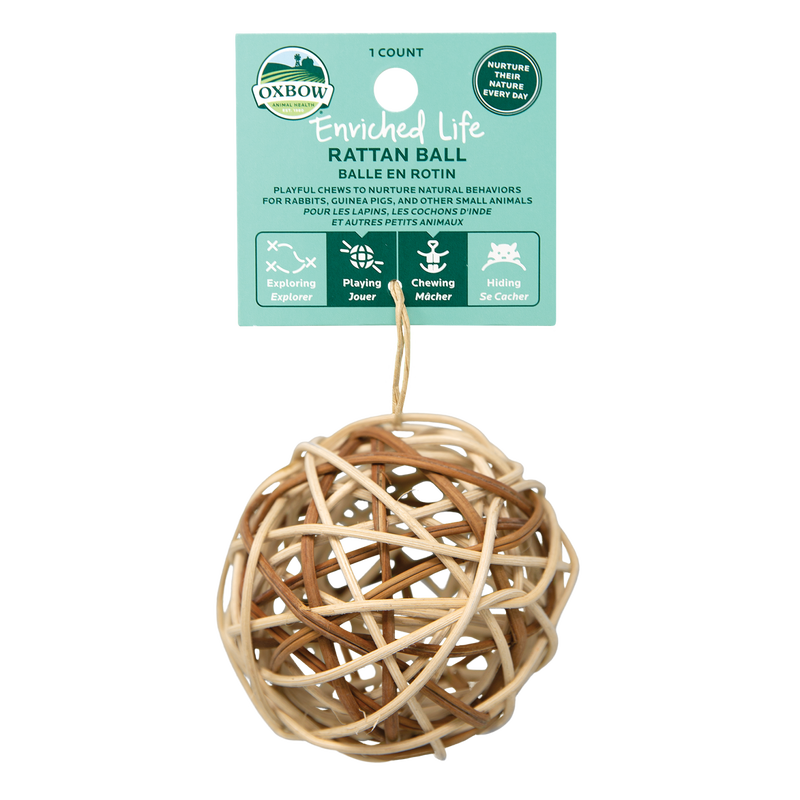 Oxbow Enriched Life Deluxe Hay Wrap & Rattan Ball Basket
