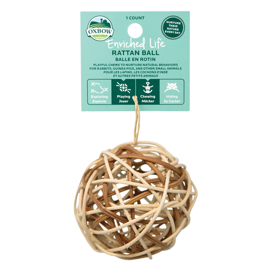 Oxbow Enriched Life Deluxe Hay Wrap & Rattan Ball Basket