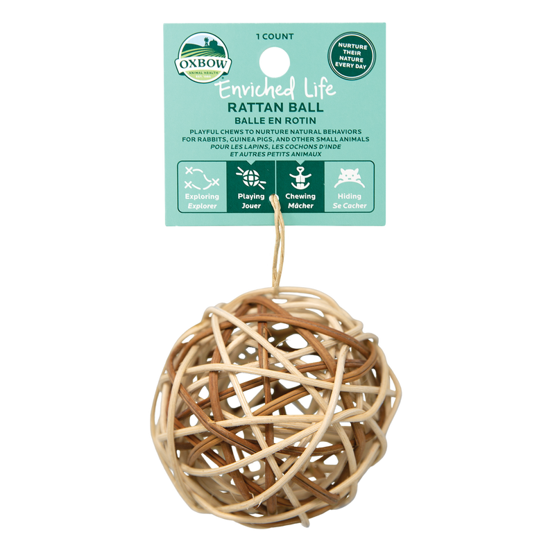 Oxbow Enriched Life Deluxe Hay Wrap & Rattan Ball Basket