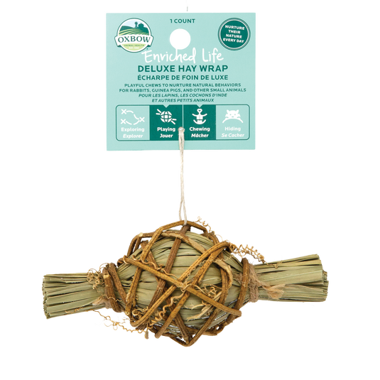 Oxbow Enriched Life Deluxe Hay Wrap & Rattan Ball Basket