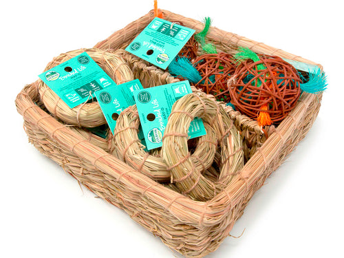 Oxbow Enriched Life Hay-O & Loco Ball Basket - Exotic Wings and Pet Things