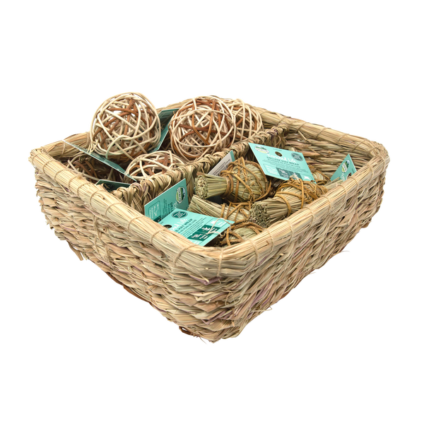 Oxbow Enriched Life Deluxe Hay Wrap & Rattan Ball Basket