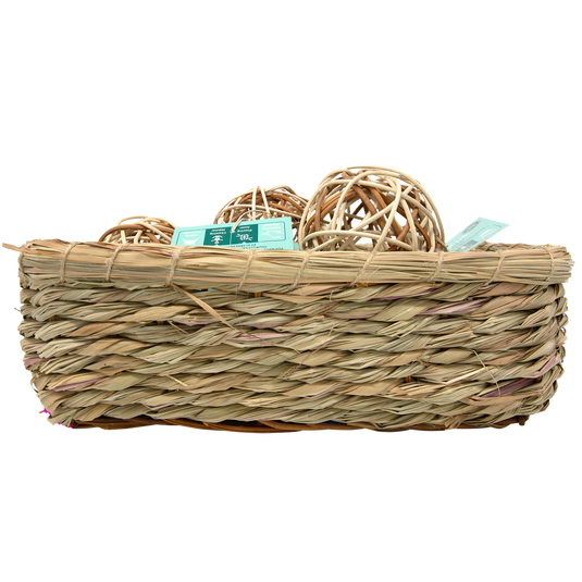 Oxbow Enriched Life Deluxe Hay Wrap & Rattan Ball Basket