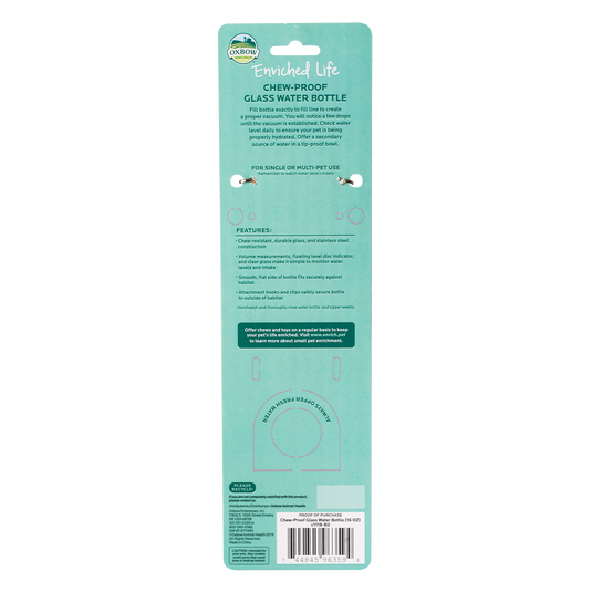 Oxbow Enriched Life Chew Proof Glass Bottle