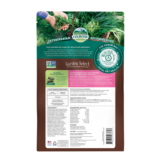 Oxbow Garden Select Young Rabbit Food 4 lbs