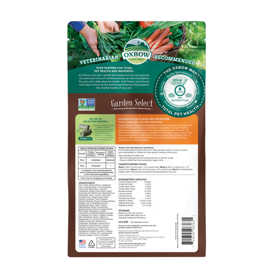 Oxbow Garden Select Mouse & Young Rat Food