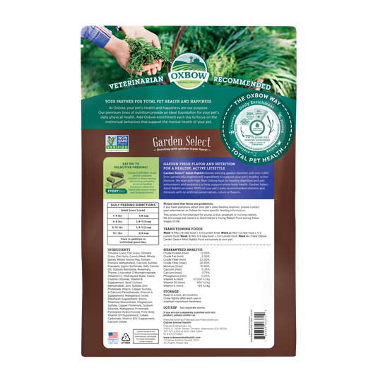 Oxbow Garden Select Adult Rabbit Food