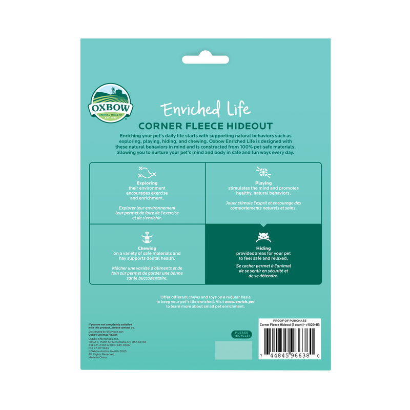 Oxbow Enriched Life Corner Fleece Hideout

