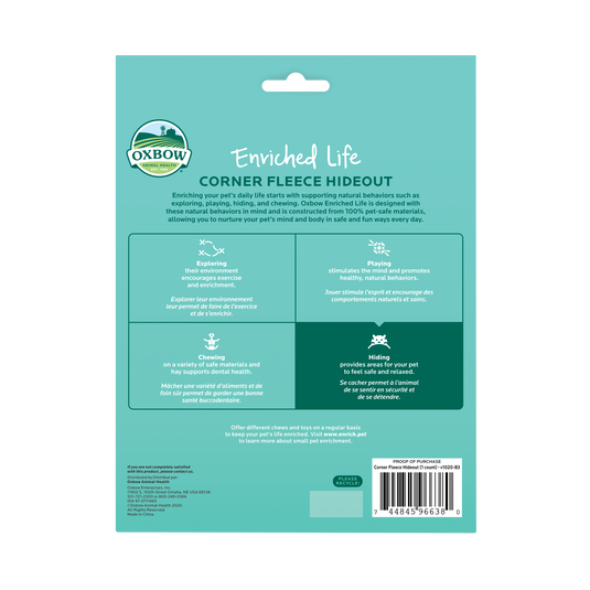 Oxbow Enriched Life Corner Fleece Hideout