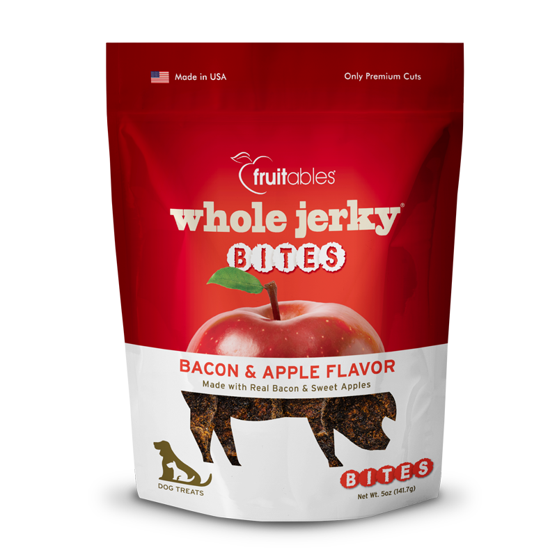 Fruitables Whole Jerky Bites Bacon & Apple Dog Treat 5oz