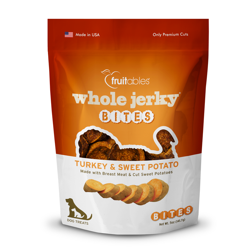Fruitables Whole Jerky Bites Turkey & Sweet Potato Dog Treat 5oz
