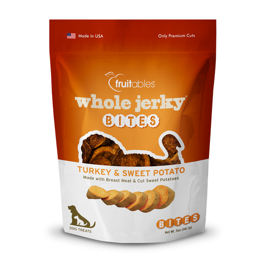 Fruitables Whole Jerky Bites Turkey & Sweet Potato Dog Treat 5oz