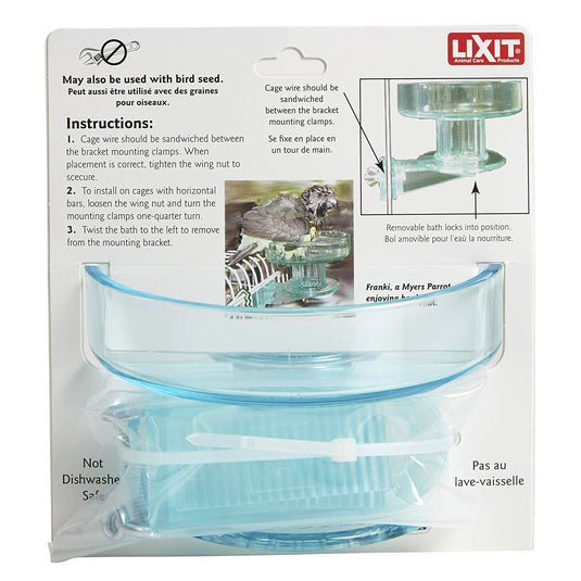 Lixit Quick Lock Caged Bird Bath - Exotic Wings and Pet Things