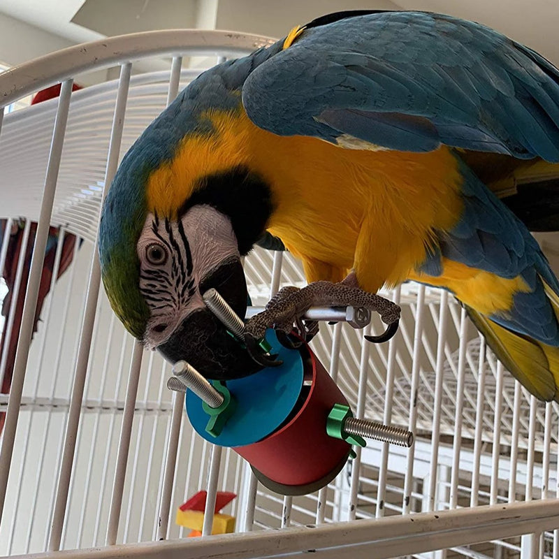 Busy Bird Creations Busy Barrel Aluminum Parrot Toy - Exotic Wings and Pet Things