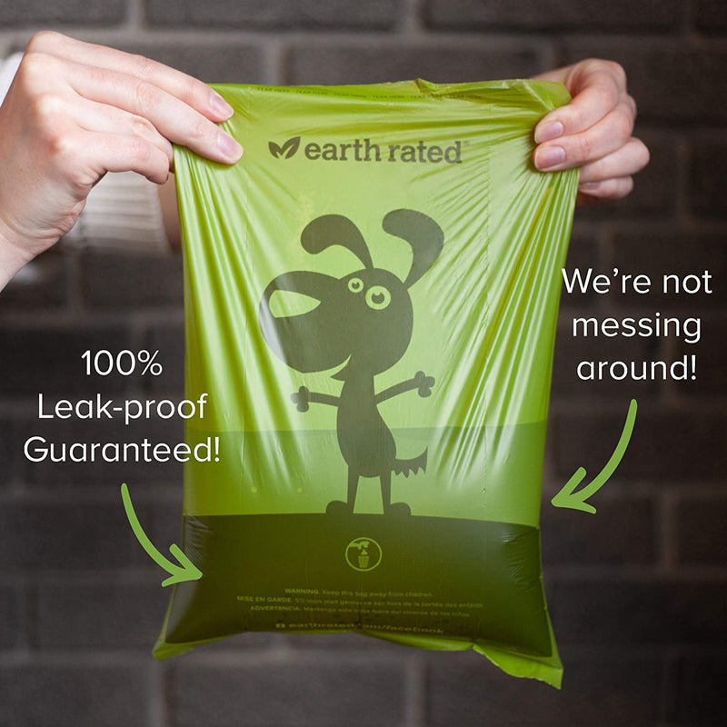 Earth Rated Eco-Friendly Unscented Dog Poop Bags 300 Bags on a Large Single Roll - Guaranteed Leak-Proof