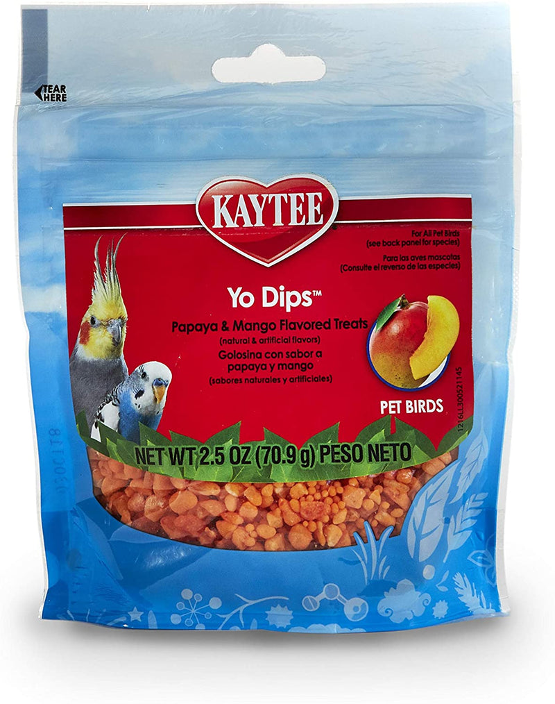 Kaytee Yo Dips Papaya & Mango Flavored Treat for Small Parrots 2.5 oz