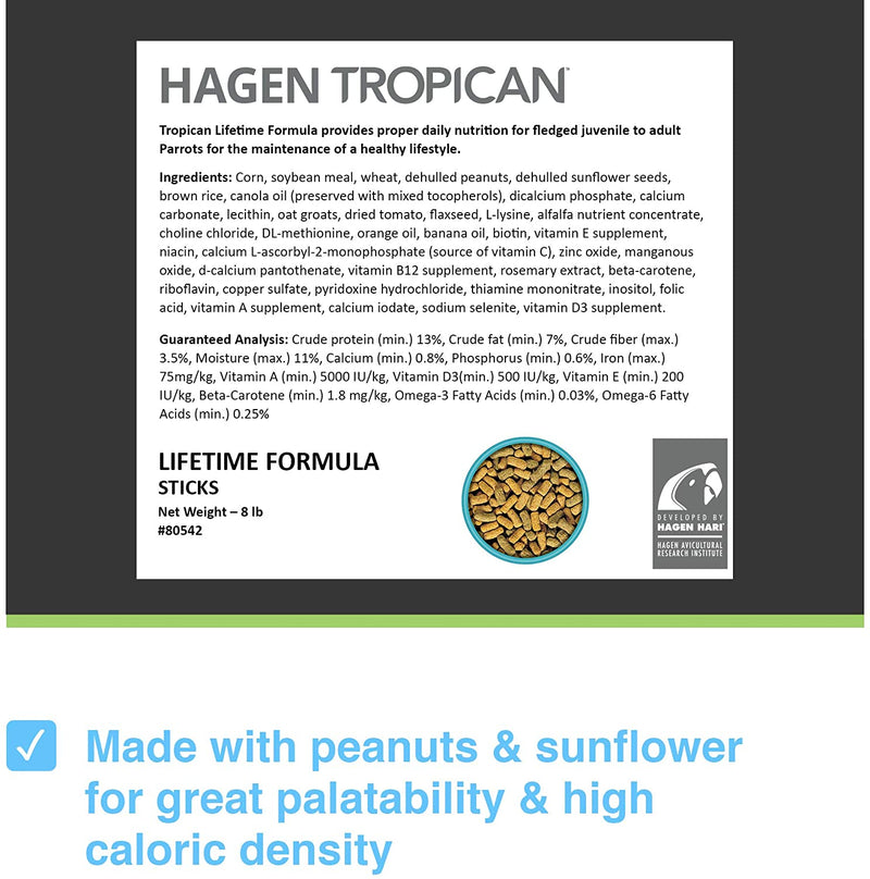 Hagen Tropican Lifetime Formula Sticks for Parrots
