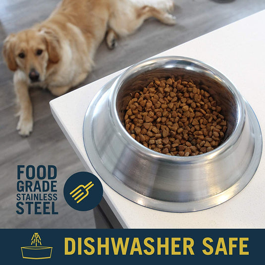 Our Pets Stainless Steel Non-Tip Bowl 64oz