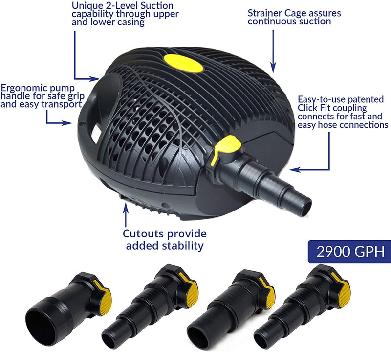 Max-Flo 2900 Waterfall & Filter Pump - Up To 5800 U.S. Gal (22000 L)
