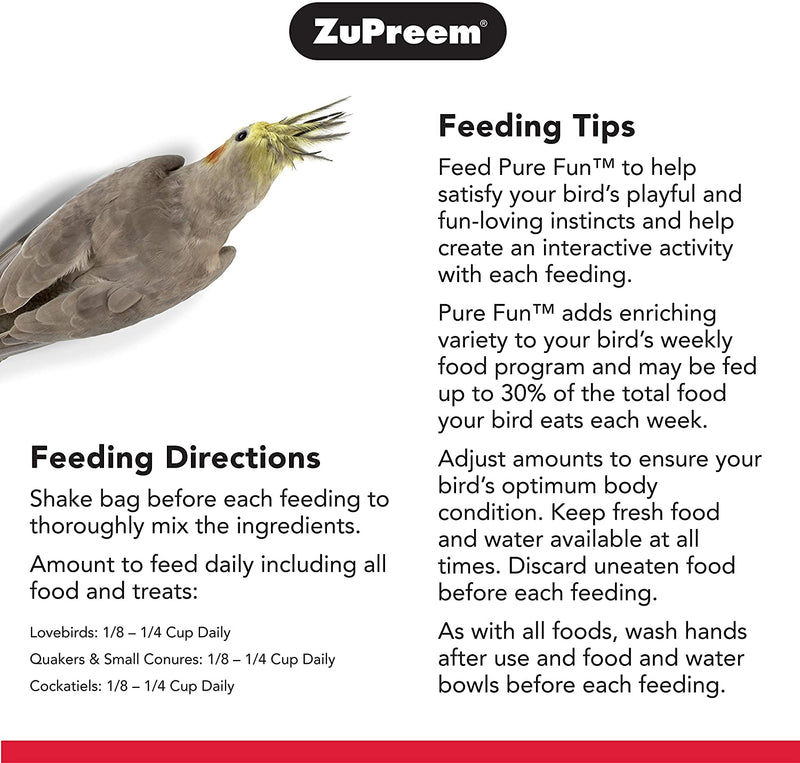 ZuPreem Pure Fun Enrichment Diet for Medium Bird